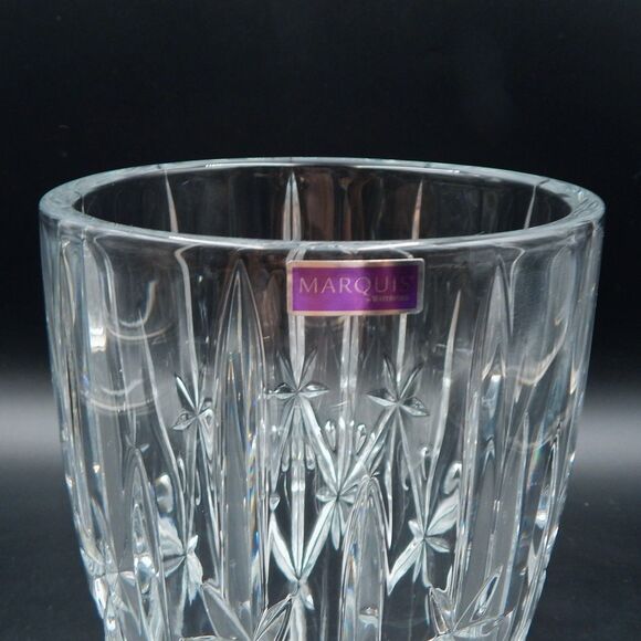 Marquis by Waterford Sparkle Vase Crystal Germany 9 Inch Star Pattern - Picture 5 of 9